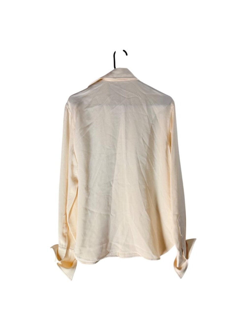Ralph Lauren Blue Label Cream Pintucked 100% Silk Blouse Womens Size 6 - Picture 5 of 6